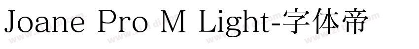 Joane Pro M Light字体转换